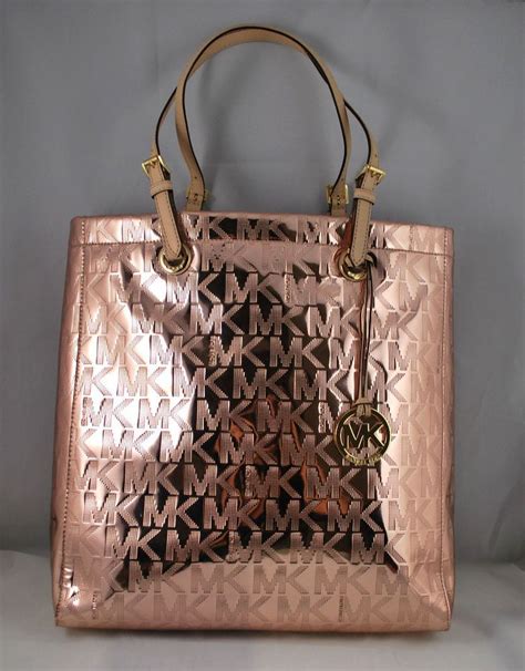 michael kors rose gold purses|michael kors gold tote handbags.